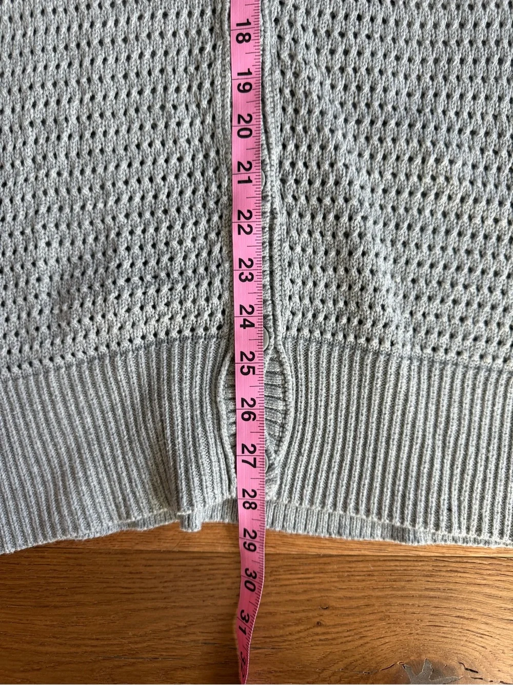 Y2K Aeropostale Light Gray Open Weave Sweater Top size L
